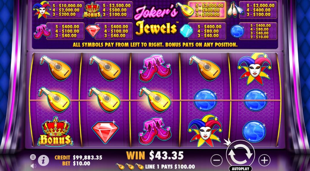 Vivir Joker Jewels en el casino oneline de Mostbet Colombia